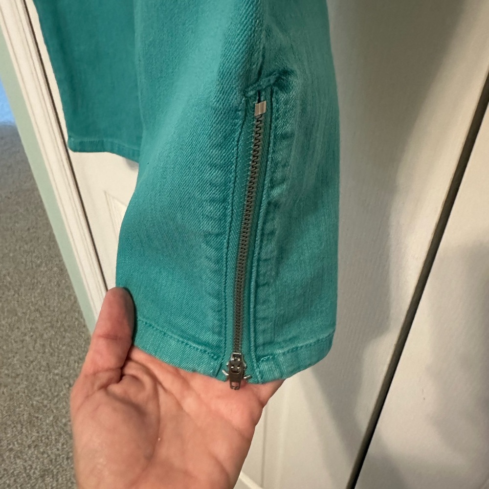 Chico's Vibrant Teal Ankle Jeans - Picture 3 of 4